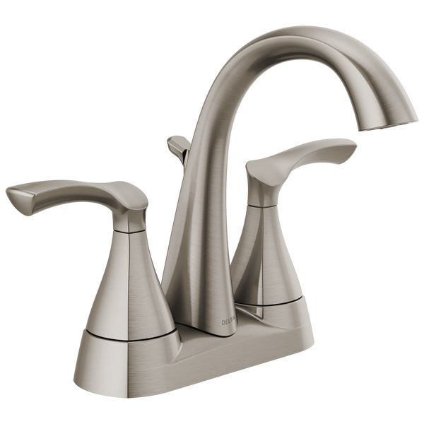SANDOVER 25748LF-SP Series Centerset Bathroom Faucet, Spotshield Brushed Nickel, 6-5/16 in Plate Size, 5-1/16 in