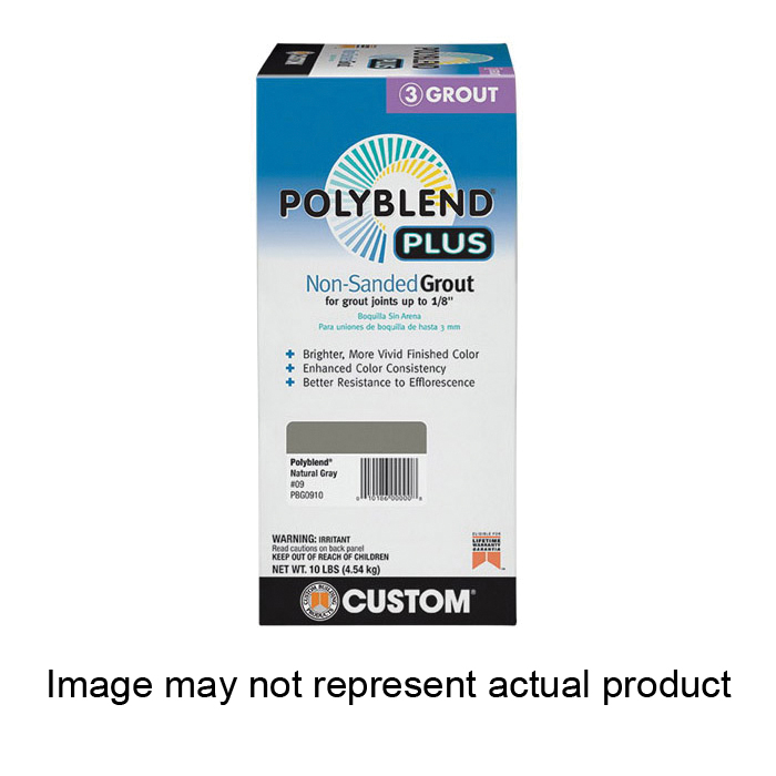 Polyblend PBPG6010 Non-Sanded Grout, Solid Powder, Characteristic, Charcoal, 10 lb Box