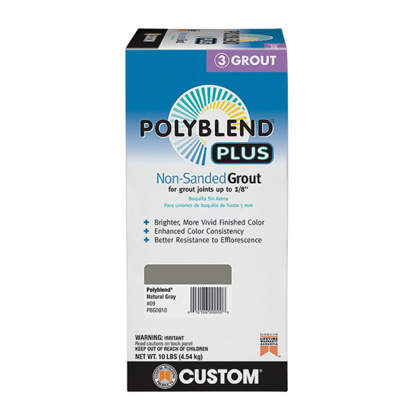 Custom Polyblend PBPG0910 Non-Sanded Grout, Natural Gray, 10 lb Box