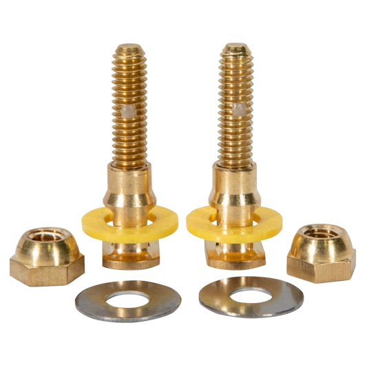 SETFAST Series 7110A-001-P10 Toilet Bolt Set, 2-Piece, Brass