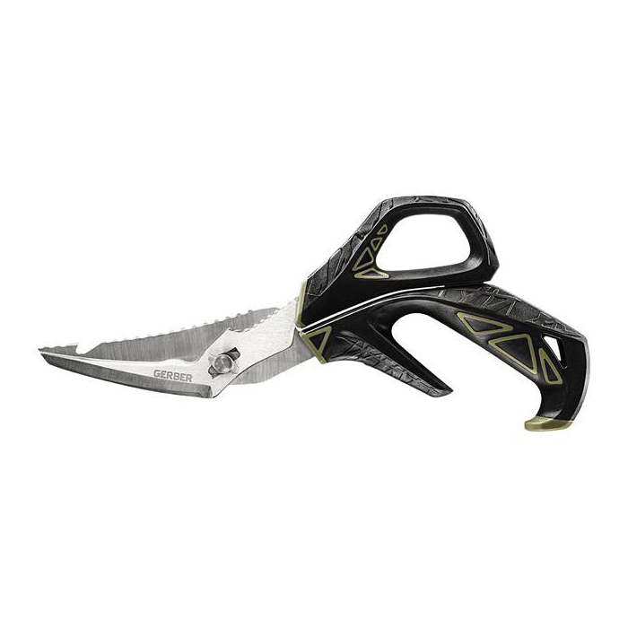 GERBER 31-003276 Processor Scissors, 9.9 in OAL, Stainless Steel Blade, Ergonomic Handle, Black Handle - 1