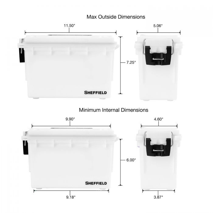 Sheffield 12634 Field Box, 11-1/2 in L, 5.06 in W, 7-1/4 in H, Plastic, Artic White - 4