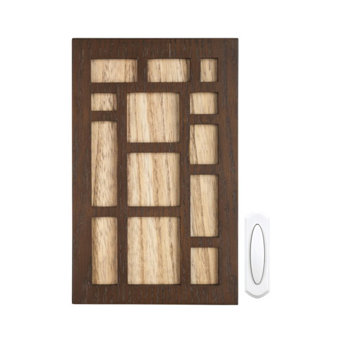 Heath Zenith SL-7464-03 Door Chime Kit, Wireless, Ding-Dong, Ding, Westminster Tone, 80 dB, Brown