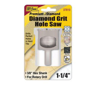 IVY Classic Premium Diamond 37810 Hole Saw, 1-1/4 in Dia, Diamond Grit Cutting Edge