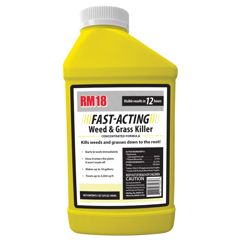 75435 Fast Acting Weed and Grass Killer, Liquid, 32 oz Bottle