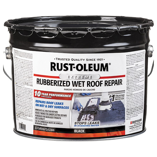 351250 Wet Roof Repair, Black, Liquid, 3.3 gal