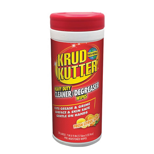 Krud Kutter 346527 Heavy-Duty Cleaner/Degreaser Wipes, 7 in L, 9 in W, Citrus-Like