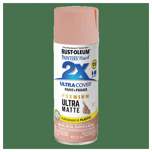 355035 Craft Spray Paint, Ultra Matte, Rustic Pink, 12 oz, Can