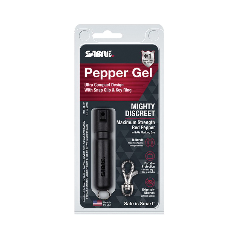 Sabre MD-BK-02 Pepper Spray Keychain, 0.18 oz, Black - 2
