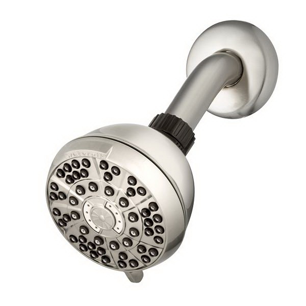 PowerPulse Series XAS-619E Fixed Mount Shower Head, Round, 1.8 gpm, 1/2 in Connection, 6-Spray Function