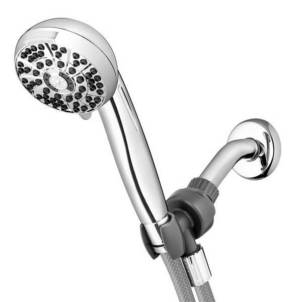 Waterpik PowerPulse Series XAS-643E Handheld Shower Head, 1/2 in Connection, 1.8 gpm, 6-Spray Function, Chrome
