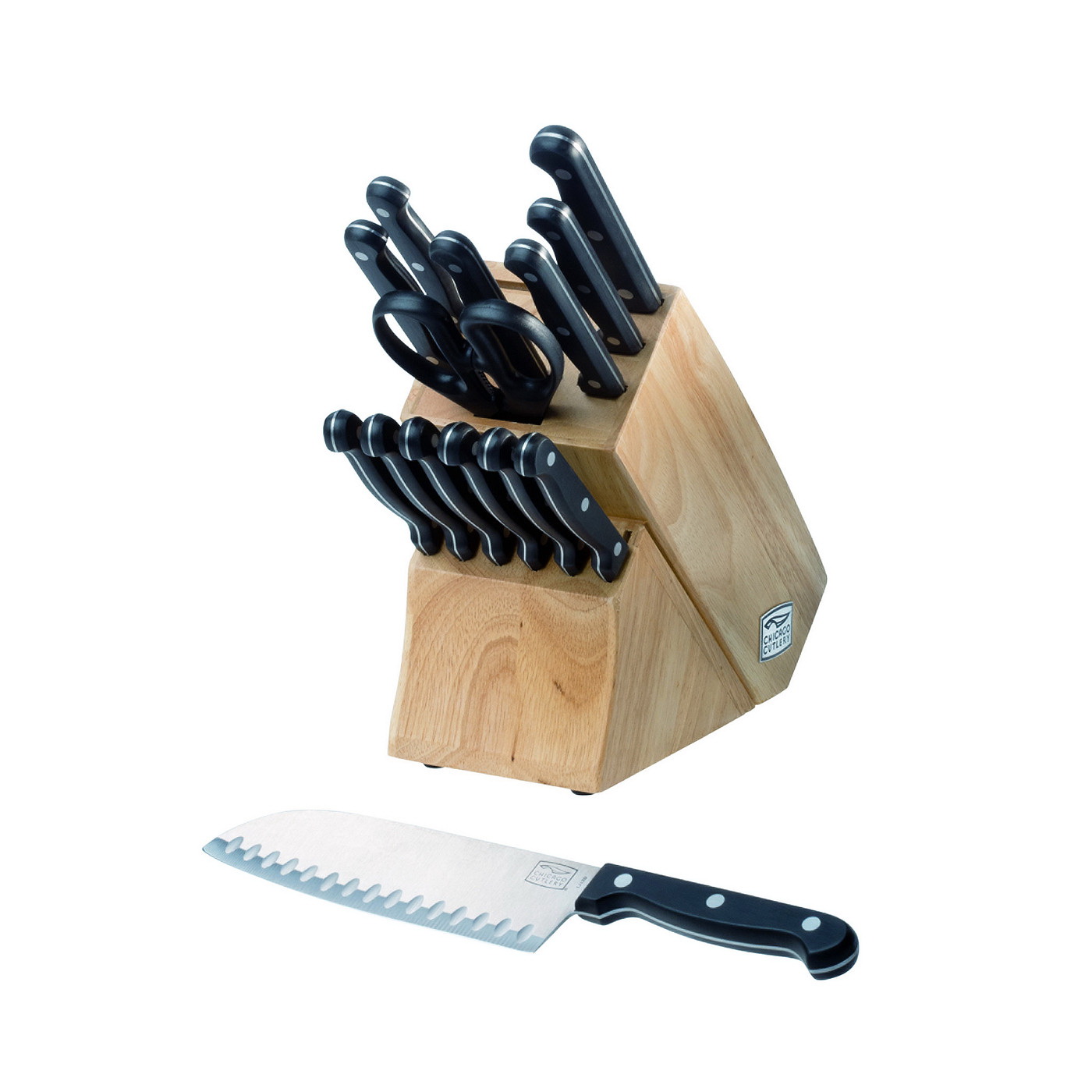 Chicago Cutlery Essentials Series 1080719 Knife Set, 15-Piece, High Carbon Stainless Steel