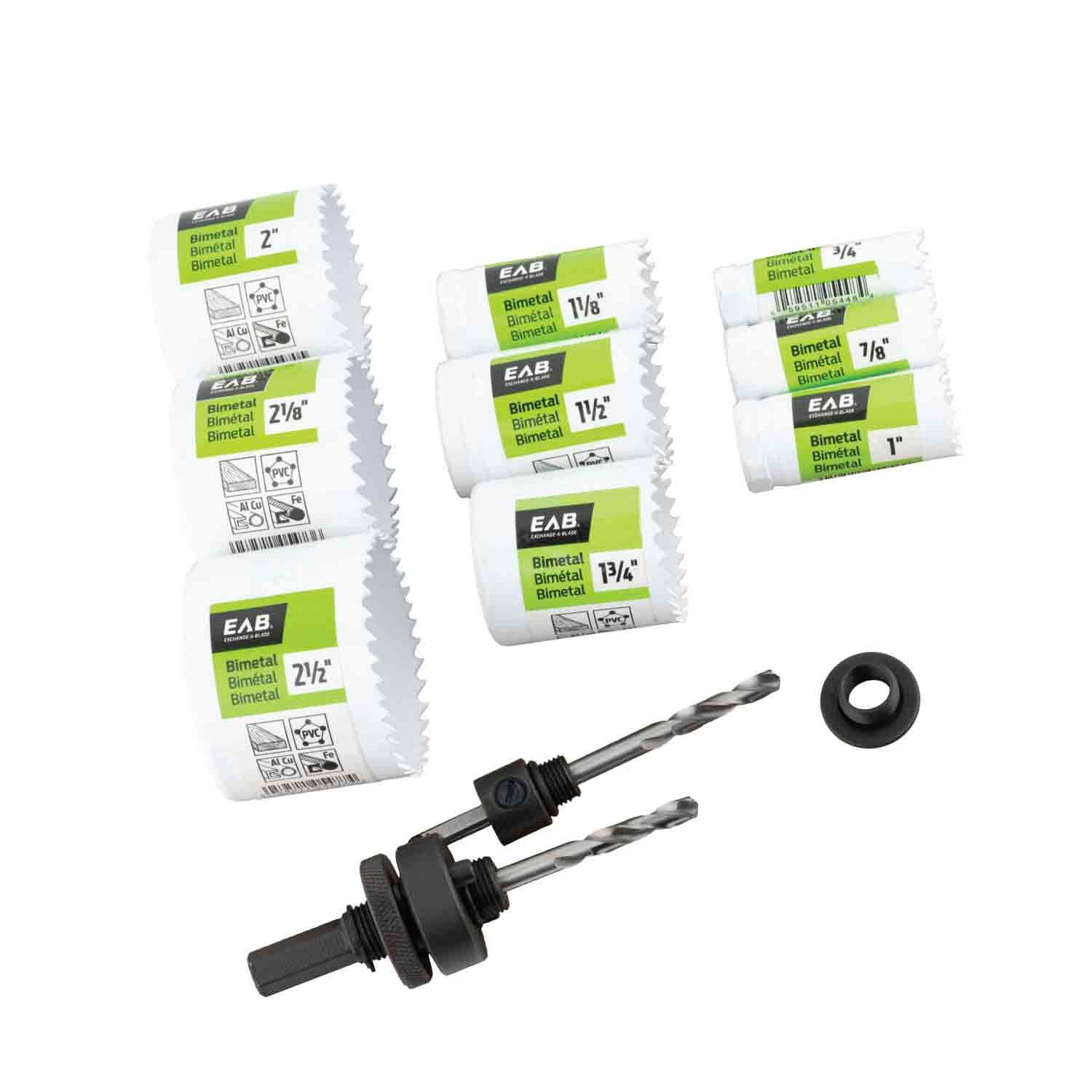 Exchange-A-Blade 1054942 Hole Saw Kit, 12-Piece, Bi-Metal - 2
