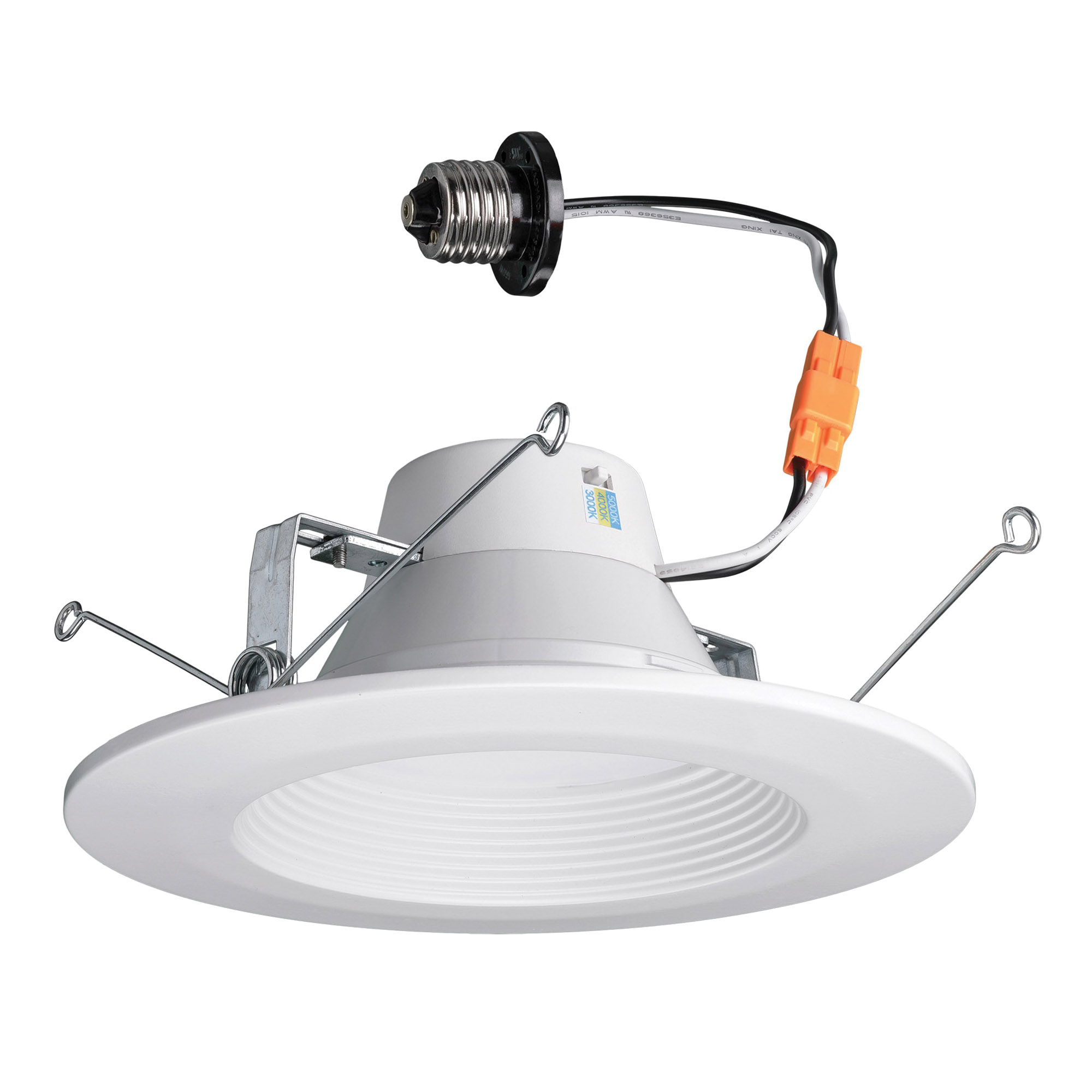 Color Preference Series DL-6-80-902-SV-D Recessed Retrofit Downlight, 65 W, 120 V, LED Lamp, Acrylic, White