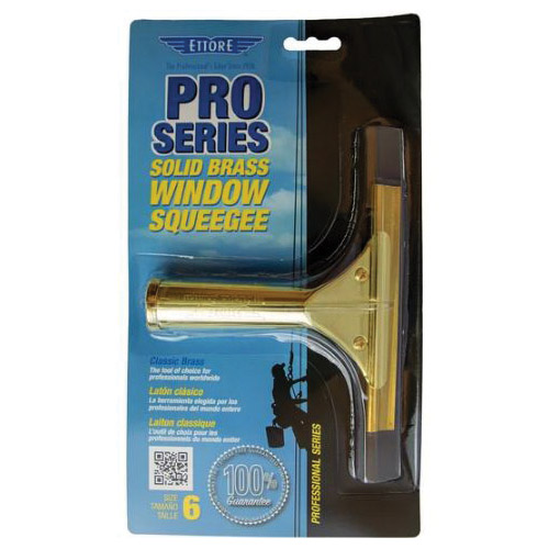 Ettore Pro Series 10006 Window Squeegee, 6 in Blade, Rubber Blade