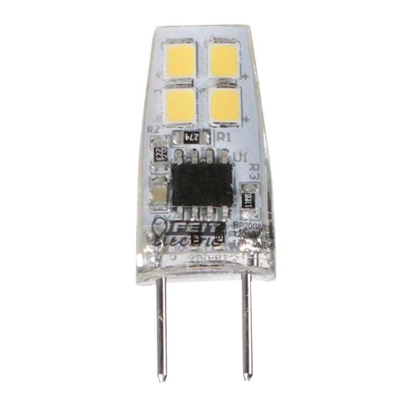 BP20G8/850/LED LED Bulb, 170 Lumens, 2 W, T4 Lamp, 20 W Equivalent, G8 Lamp Base, Dimmable