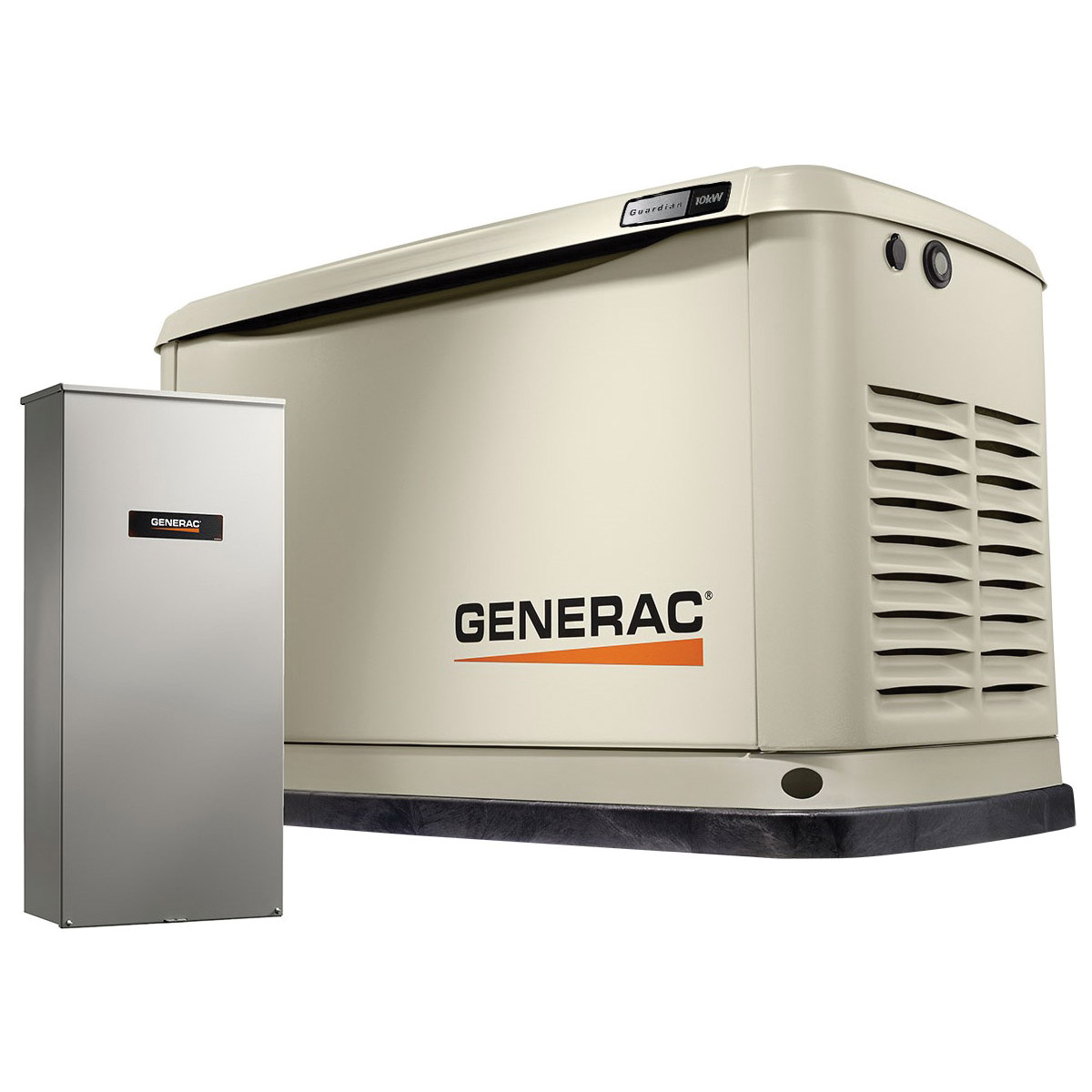 Generac Guardian Series 7172 Air-Cooled Standby Generator, 41.7/37.5 A, 120/240 V, 9 to 10 kW Output, Automatic Start