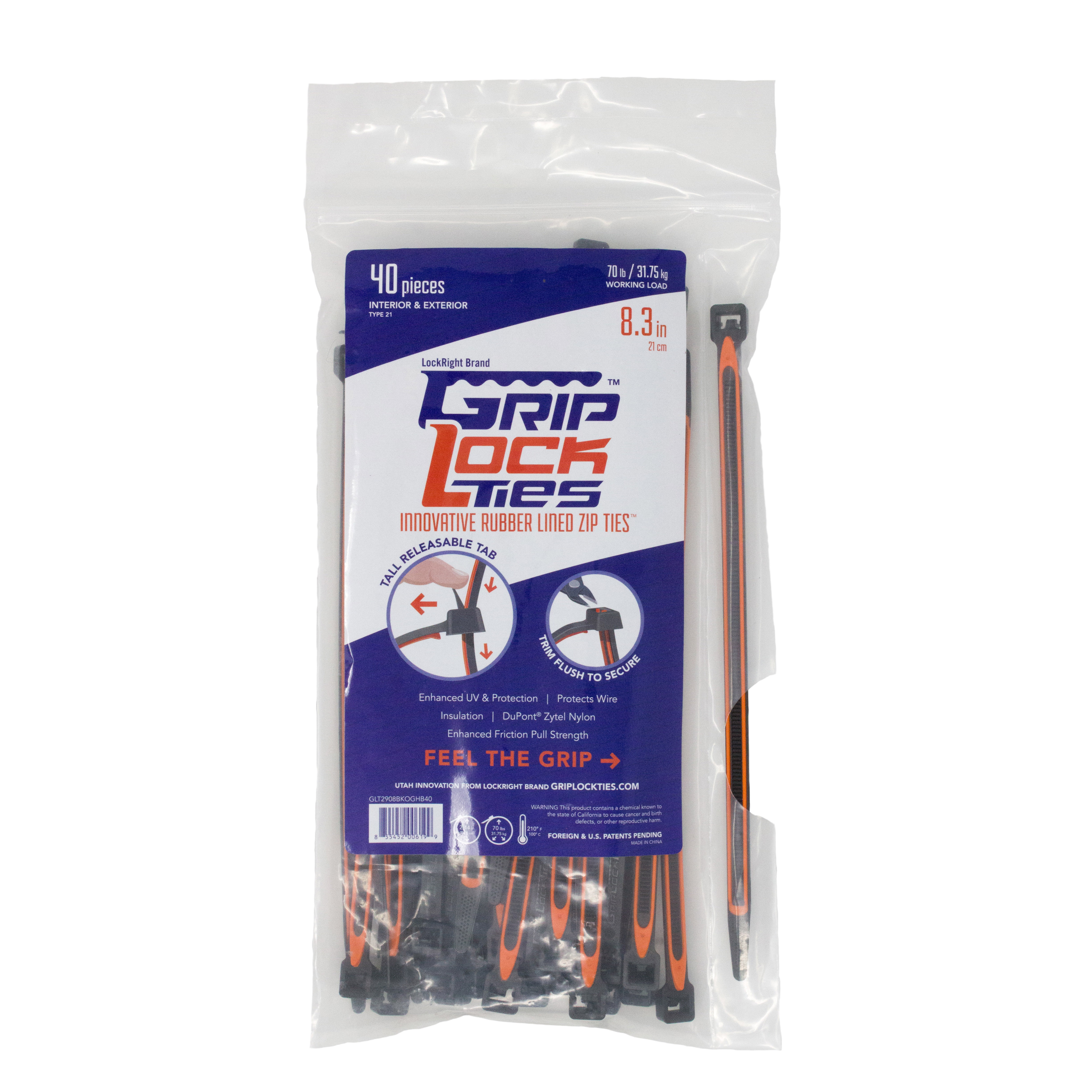 Griplockties GLT2908BKOGHB40