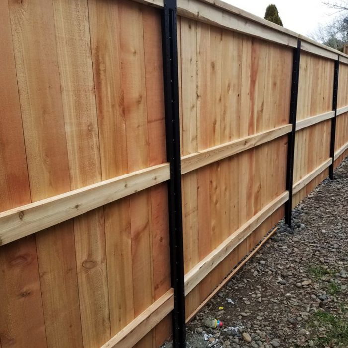Lifetime Steel Post LTP 70220-1 Fence Post, 7 ft L, Steel, Black, Powder-Coated - 4