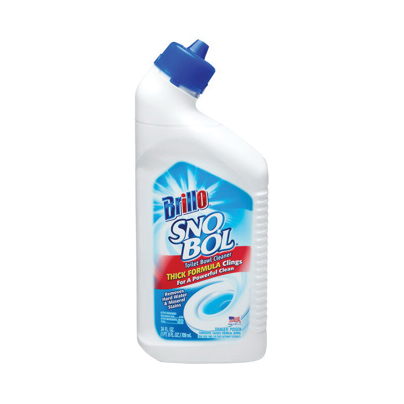 SNO BOL 32224 Toilet Bowl Cleaner, 24 oz Bottle, Liquid, Wintergreen Oil, Dark Blue