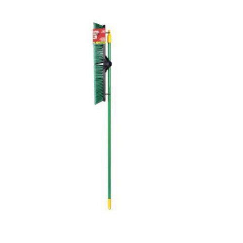 Multi-Surface Push Broom, Ace, 3 in L Trim, Polypropylene Bristle, Steel Handle, Green - 5