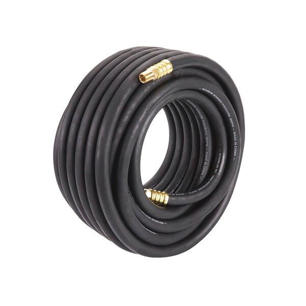 Air Hose, Craftsman, Rubber, 3/8 in x 50 ft L, Fittings: 1/4 in MNPT - 2