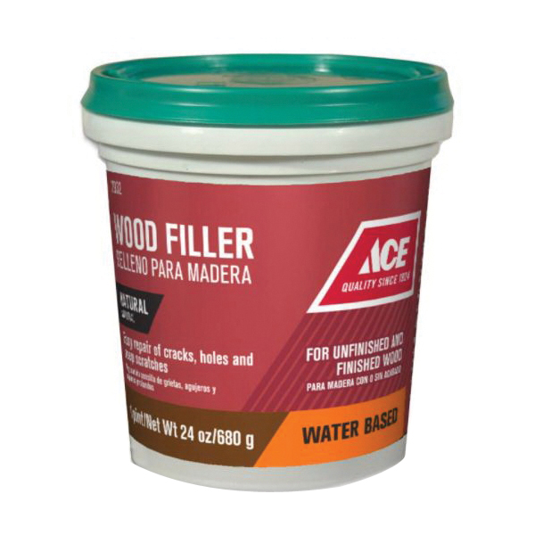 ACE 40021226 Wood Filler, Paste, Slight, Natural, 24 oz T...