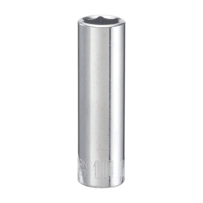 CMMT44407 Socket, 10 mm Socket, Deep Socket, 51 in OAL, 1/4 in Drive, 6-Point, Chrome