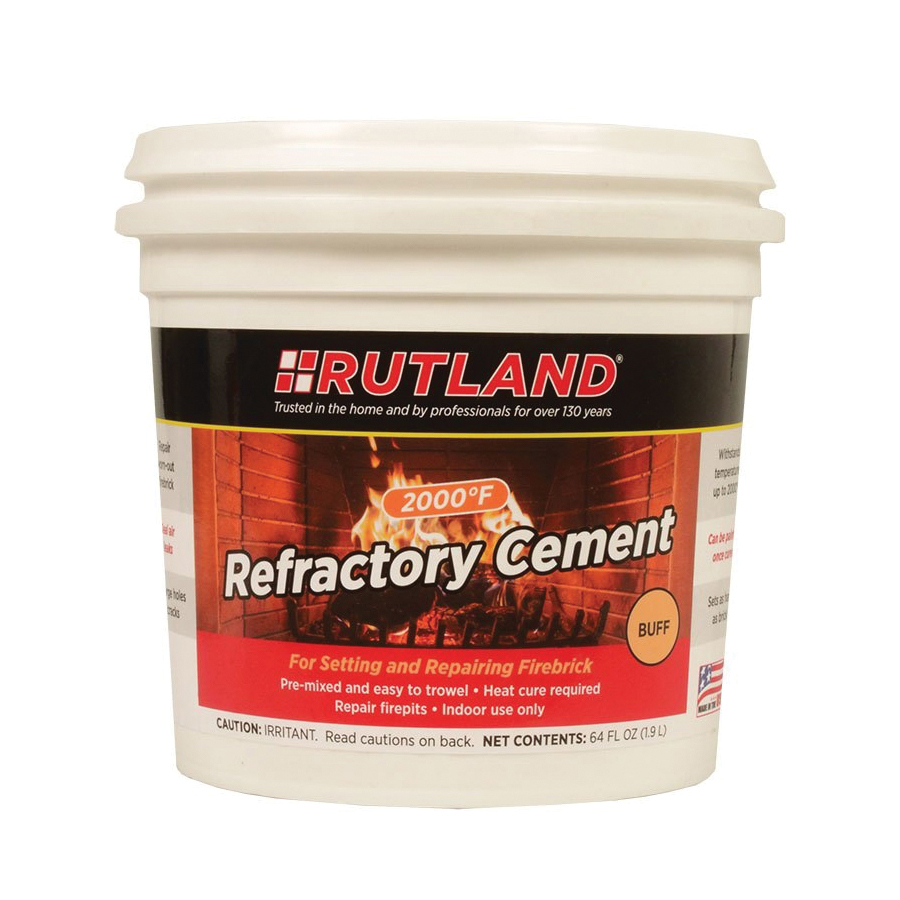 Rutland 610 Refractory Cement, Paste, Buff, 1/2 gal, Tub - 1