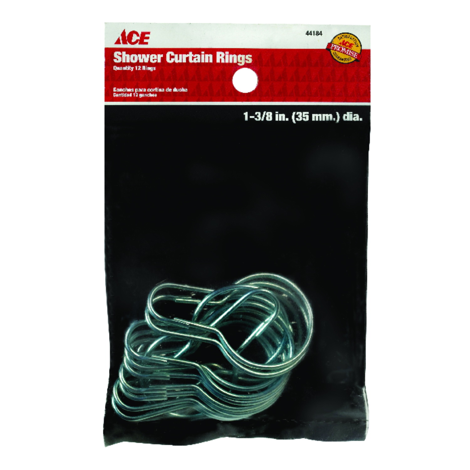 ACE ACE44184 Shower Curtain Ring, Steel, Zinc - 1