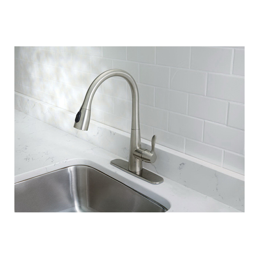 Kitchen Faucet, Oakbrook, Vela, Pull Down, 1-Handle, Brushed Nickel - 2