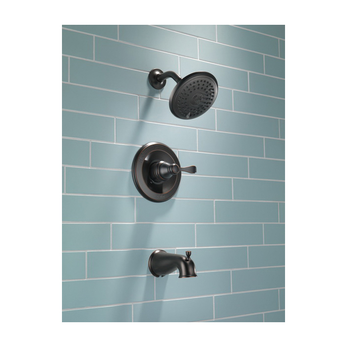 Tub & Shower Faucet, Delta, Porter, 1-Function Showerhead, 1-Handle, Oil Rubbed Bronze - 2