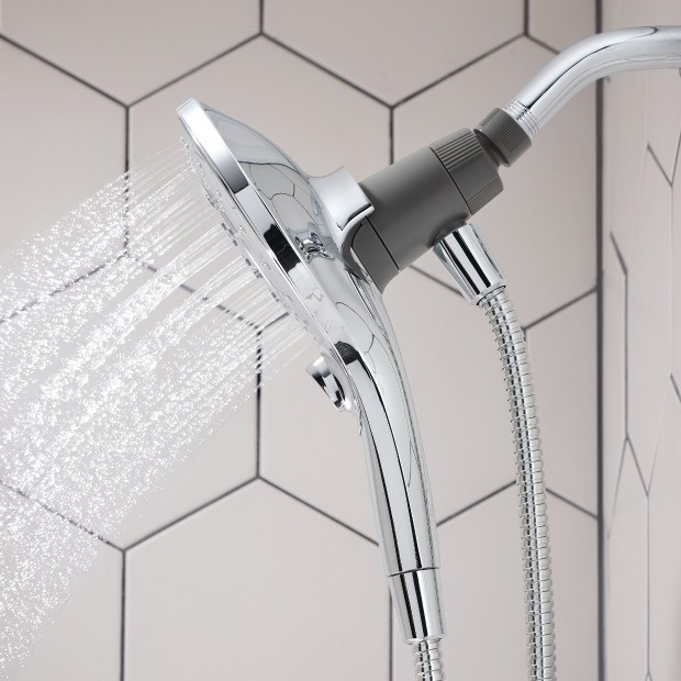 Moen Engage Series 26112EP Hand Shower, 1/2 in Connection, 1.75 gpm, 6-Spray Function, Plastic, Chrome, 60 in L Hose