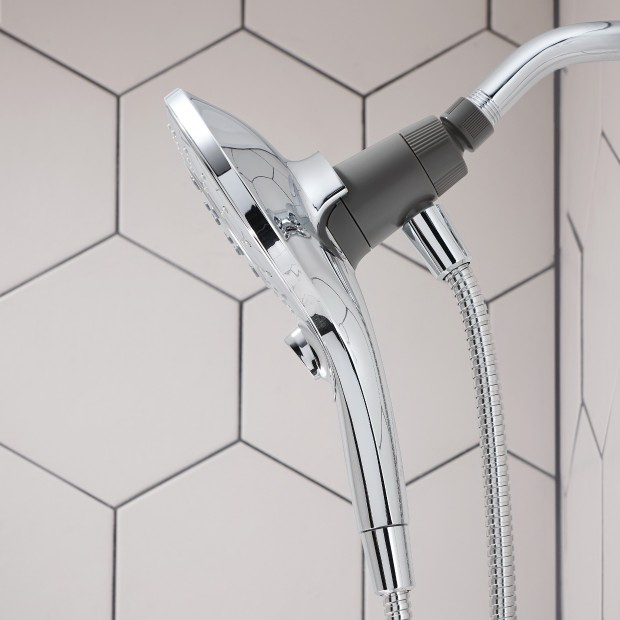 Moen Engage Series 26112EP Hand Shower, 1/2 in Connection, 1.75 gpm, 6-Spray Function, Plastic, Chrome, 60 in L Hose