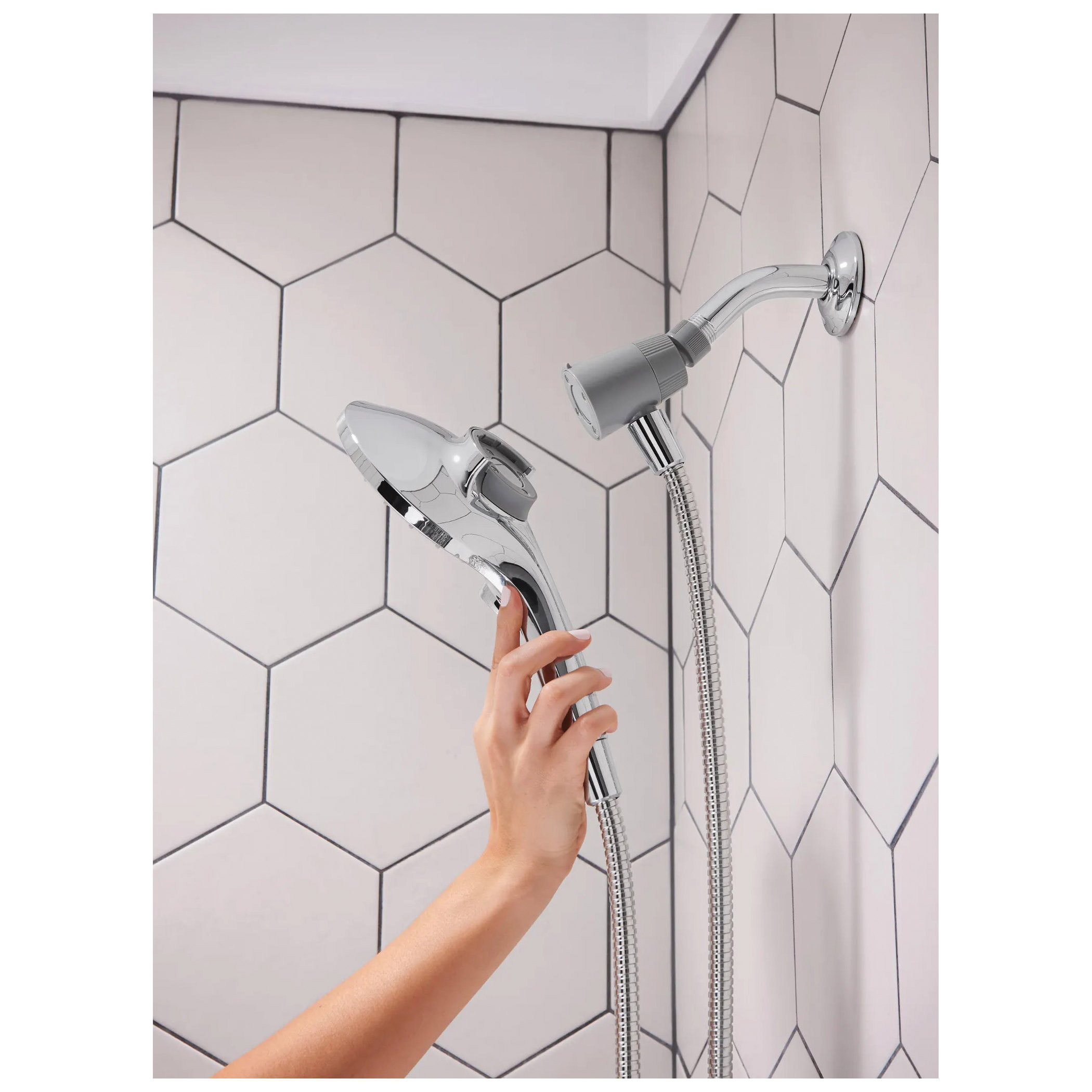 Moen Engage Series 26112EP Hand Shower, 1/2 in Connection, 1.75 gpm, 6 -Spray Function, Plastic, Chrome-Plated - 5