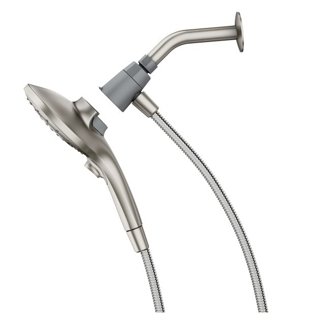 Moen Engage Series 26112EPSRN Hand Shower, 1/2 in Connection, 1.75 gpm, 6-Spray Function, Plastic, Brushed Nickel