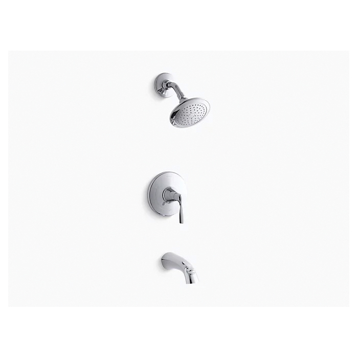 Kohler Mistos Series K-R37028-4G-CP Bath and Shower Trim Set, 1.75 gpm Showerhead, 1-Handle, Metal, Polished Chrome