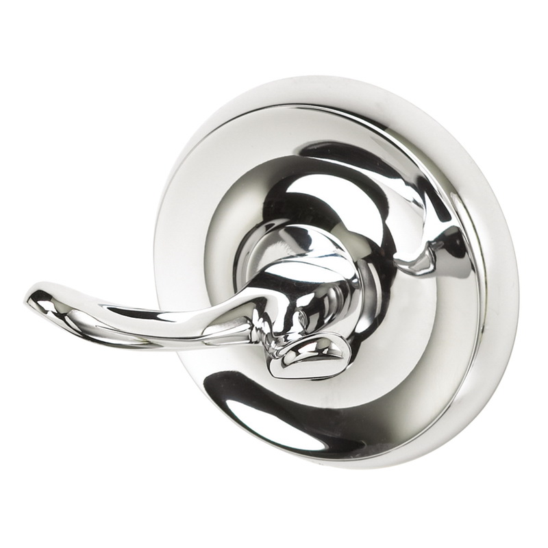355-0301 Double Robe Hook, 30 lb, Zinc, Chrome, Wall Mounting