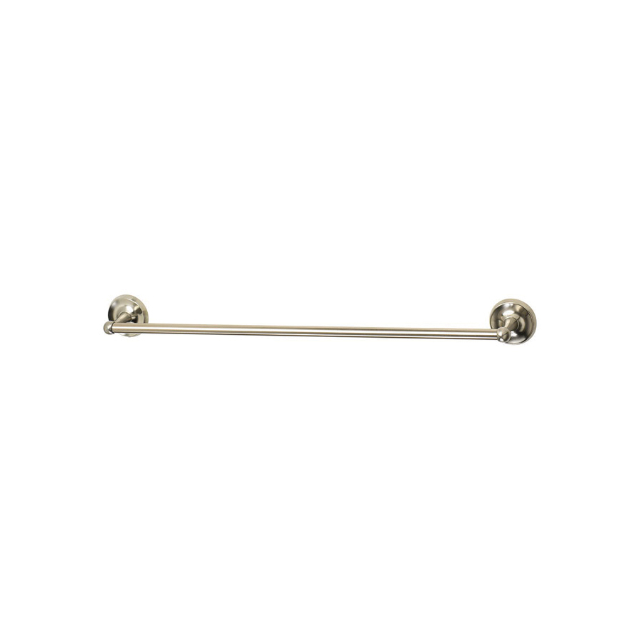 355-0104 Towel Bar, 18 in OAL, Zinc, Brushed Nickel, Wall