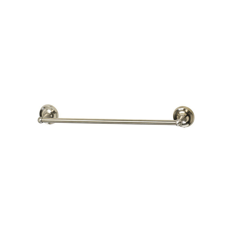 355-0204 Towel Bar, 24 in OAL, Zinc, Brushed Nickel, Wall
