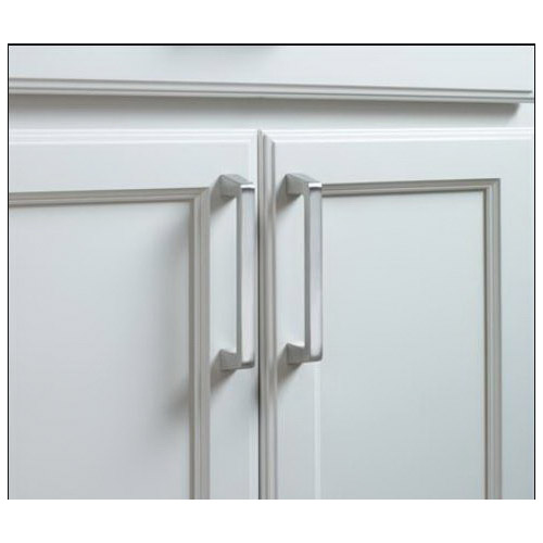 Center-to-Center Pull, Amerock, Blackrock Series, 5-15/16 in L Handle, Satin Nickel - 5