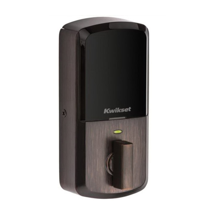 Aura Series Electronic Lockset, Kwikset, Venetian Bronze, Residential, AAA Grade, Zinc, Keypad Included - 2