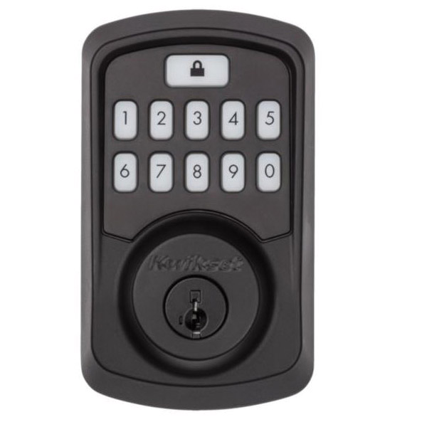Electronic Lockset, Kwikset, Matte Black, Residential, AAA Grade, Zinc, Keypad Included - 3
