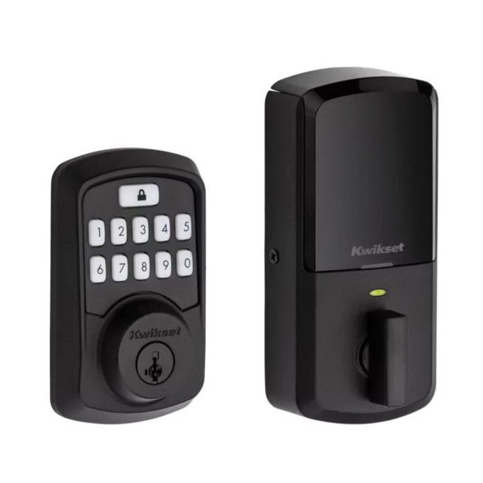 Electronic Lockset, Kwikset, Matte Black, Residential, AAA Grade, Zinc, Keypad Included - 5
