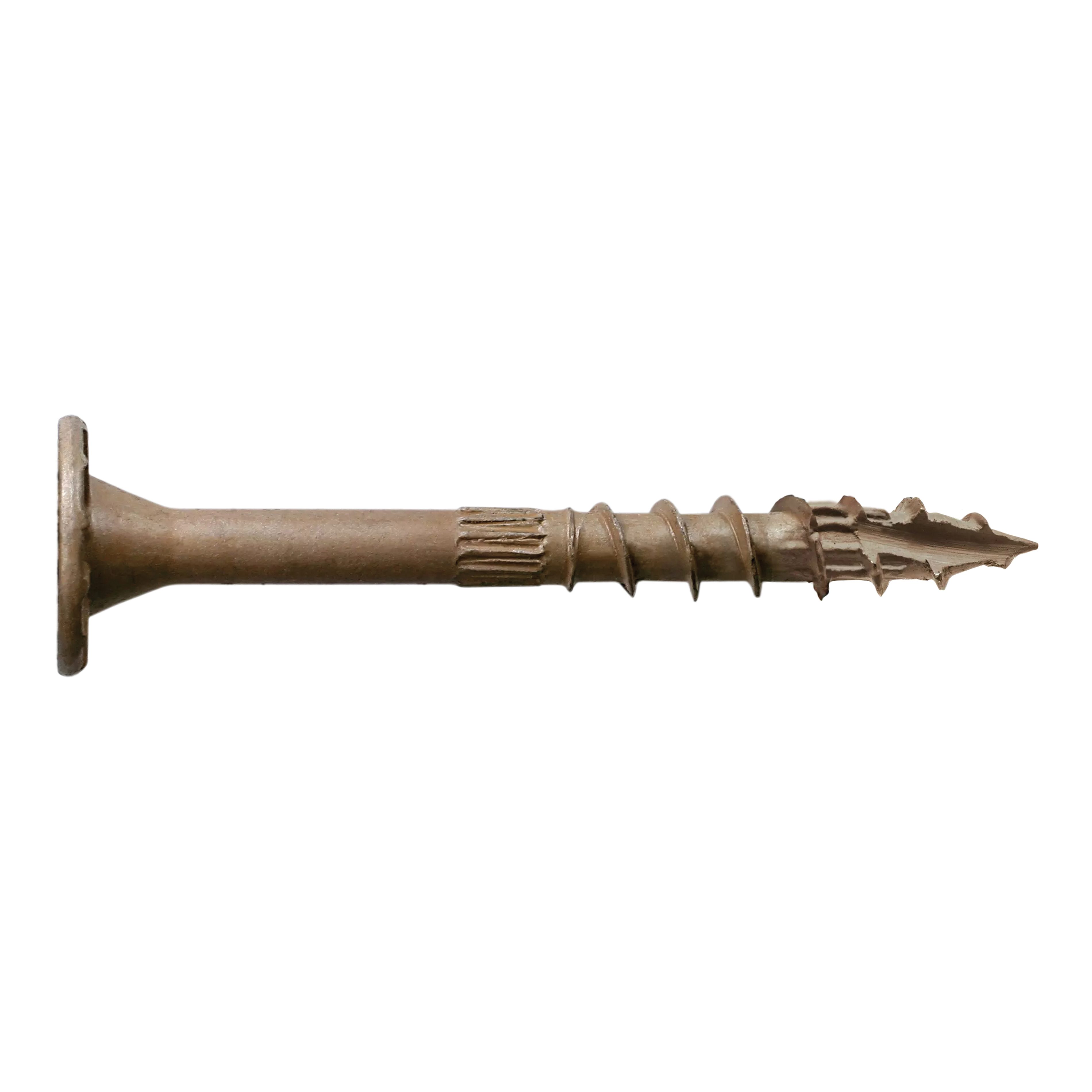 Simpson Strong-Tie Strong-Drive SDWS SDWS22300DB-RP1 Timber Screw, 3 in L, Serrated Thread, Washer Head, Tan, Steel