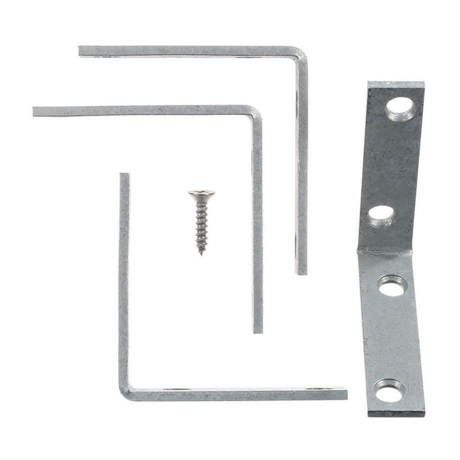 Inside Corner Brace, Ace, 2-1/2 in L, 3-3/4 in W, 2-1/2 in H, Steel, Galvanized - 2
