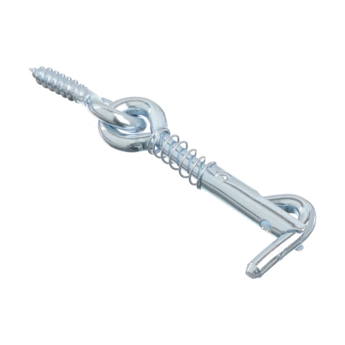 Hook and Eye, Ace, 0.138 in Dia Wire, Brass/Steel, Zinc - 2