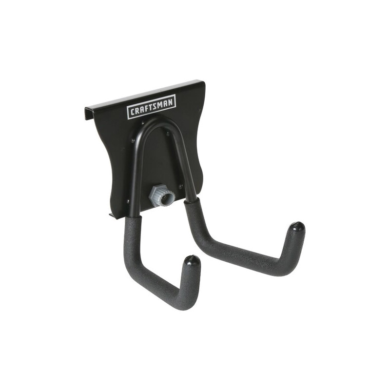 Versatrack Short General-Purpose Hook, Craftsman, 50 lb, Rubber/Steel, Black - 2