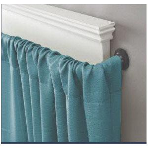 Sun Zero Curtain Wrap Rod, Kenney, 5/8 in Dia, 28 to 48 in L, Steel, Black - 2