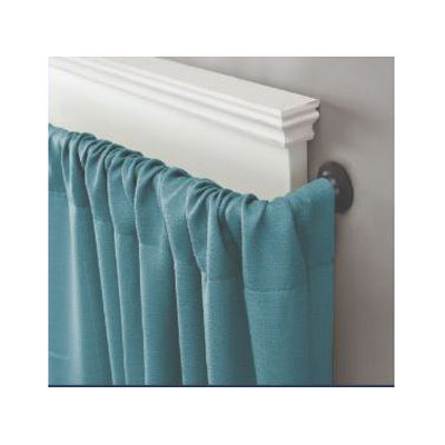 Sun Zero Curtain Wrap Rod, Kenney, 5/8 in Dia, 28 to 48 in L, Steel, Silver - 2